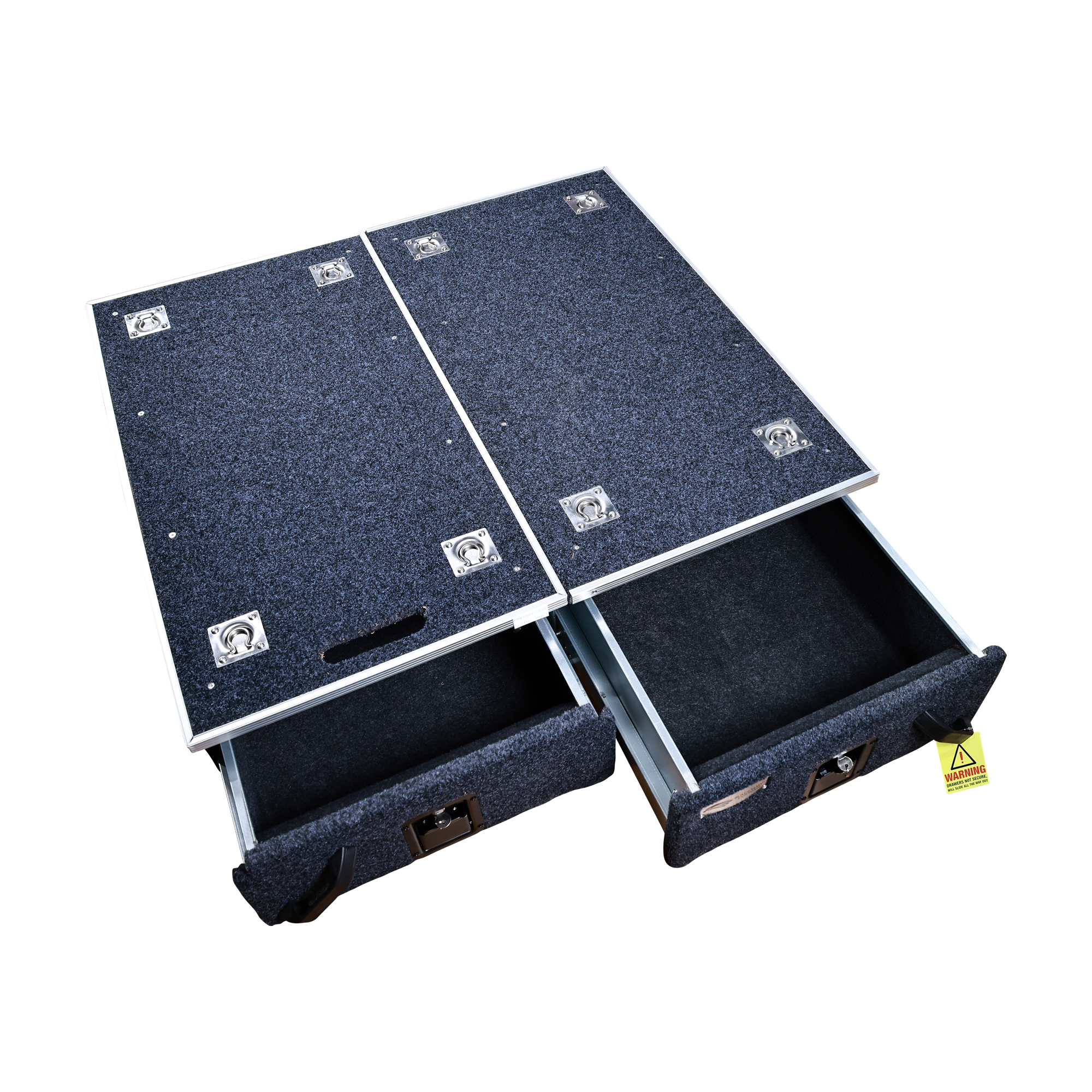 Black Hawk Customs (medium) Dual Rear Drawer System with Top Slide - Aluminum